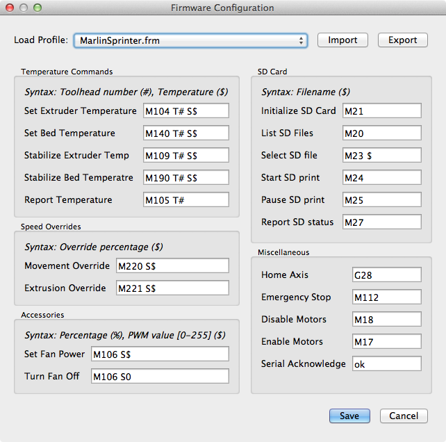 Firmware Settings