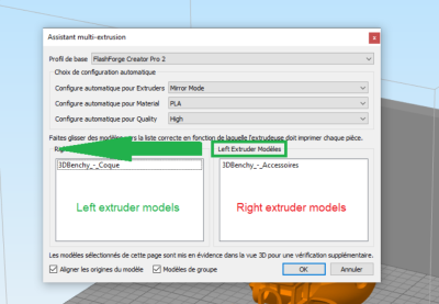 Multi extrusion assistant left/right change example