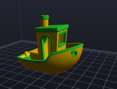 Extruder coloration example from FlashPrint