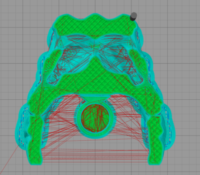 gap between nozzle and skull