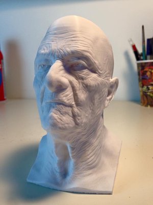 Zbrush sculpt of the 121 yr old Dustin Hoffman from "Little Big Man"