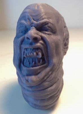 ~2" test print of The Thing (prototype for larger multi-piece print)