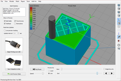 Infill extrusion width set to 200%, Solid layer printed at normal extrusion width