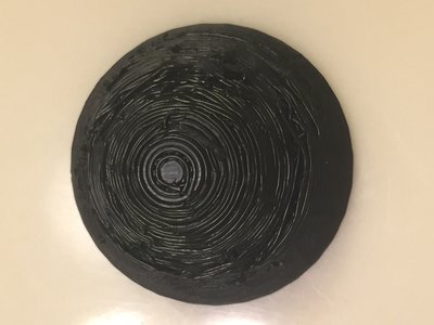 bottom surface of a sphere printed on support - ABS
