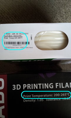 Filament Temps example