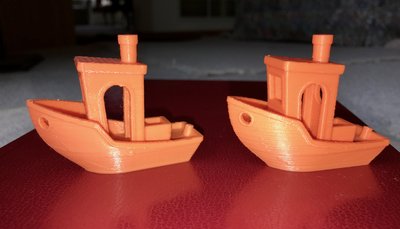 3D Benchy, after: left side, before: right side