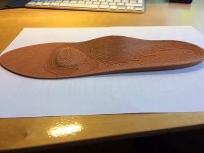 3d printed insole with contours
