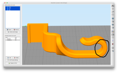 I want to have a higher infill in the highlighted area