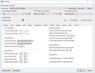 Simplify3D Settings #2