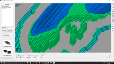 Jagged support at 100% dense support structure