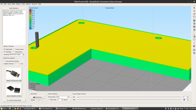 Solid support layer before printing surface