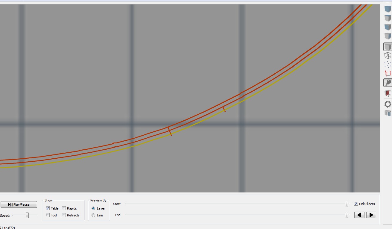 Odd tool path
