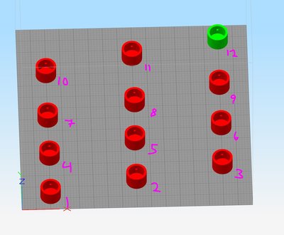 Example, printing models sequentially from 1 to 12.