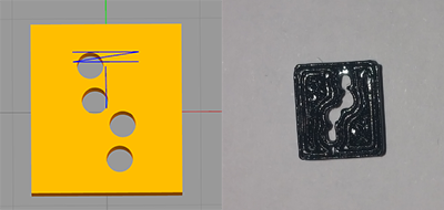 Tiny print with close holes